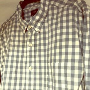 J. Crew Plaid Men’s Button Down Shirt Grey XL
